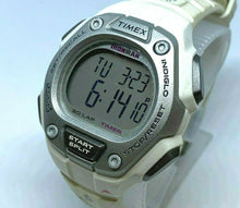 Load image into Gallery viewer, Timex Ironman Men Lady Silver White Digital Alarm Chrono Watch Hours~New Battery
