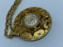 Load image into Gallery viewer, VTG Andre Bouchard Lady Gold Tone Hand-Wind Necklace Pendant Pocket Watch Hours
