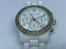 Load image into Gallery viewer, Michael Kors MK-5188 Lady 50m Ceramic Analog Quartz Chrono Watch Hour~New Batter
