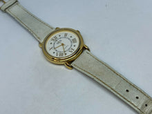 Load image into Gallery viewer, Vintage GUESS Men Gold Tone White Roman Dial Analog Quartz Watch Hour~New Batter
