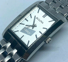 Load image into Gallery viewer, Bulova 96L201 Baird Men Lady Silver Rectangle Analog Quartz Watch Hours~New Batt
