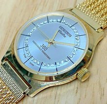 Load image into Gallery viewer, Vintage Kronatron 360 Mens Gold Tone Rhinestone Hand-Wind Mechanical Watch Hours
