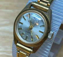 Load image into Gallery viewer, Vintage Benrus Lady 17 Jewels Gold Tone Stretch Hand-Wind Mechanical Watch Hours
