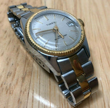 Load image into Gallery viewer, Vintage Timex Lady Dual Tone Flute Bezel Hand-Winding Mechanical Watch Hour~Date
