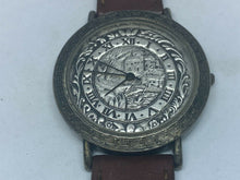 Load image into Gallery viewer, VTG SPC Mens Antique-Finish Silver 3D Dial Analog Quartz Watch Hours~New Battery
