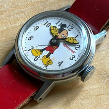 Load image into Gallery viewer, Vintage Disney Mickey By Ingersoll Lady Silver Hand-Wind Mechanical Watch Hours
