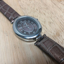 Load image into Gallery viewer, B Logo BTV065 Mens Lady Silver Brown Oval Analog Quartz Watch Hours~New Battery
