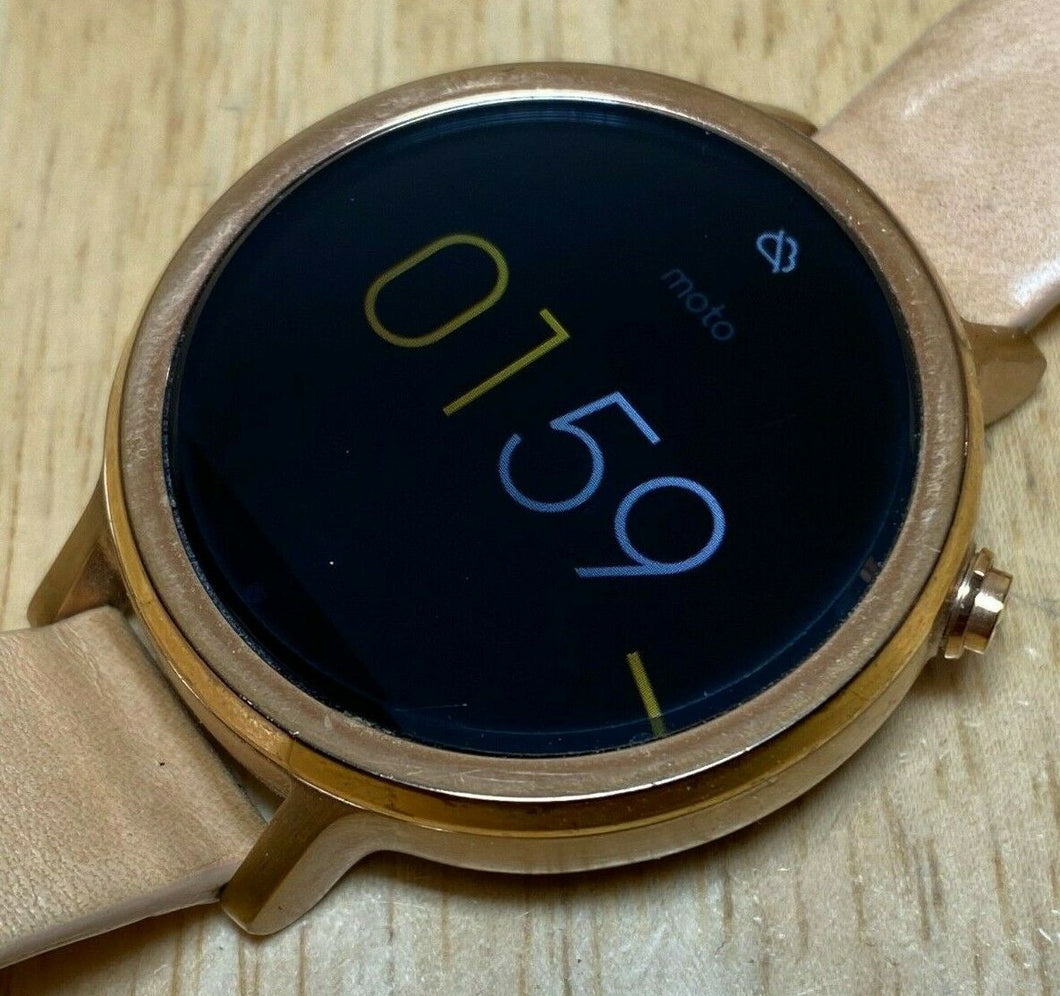 Motorola MOTO 360 Smartwatch Lady Gold Tone Leather Pedometer Smart Watch Hours