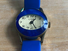 Load image into Gallery viewer, Vintage Chateau Lady Gold tone Blue Swiss Hand-Wind Mechanical Watch Hours
