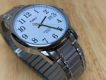 Load image into Gallery viewer, Nice Timex Men 30m Classic Silver White Analog Quartz Watch Hour~Date~New Batter
