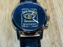Load image into Gallery viewer, Jack Daniel&#39;s Mens Silver Black Japan Movt Analog Quartz Watch Hours~New Battery
