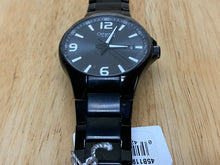 Load image into Gallery viewer, Unused Caravelle Bulova 45B119 Men Black Analog Quartz Watch Hours~Date~New Batt
