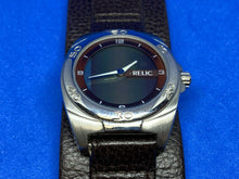Load image into Gallery viewer, Relic Men Leather Bund Band Animated LCD Dial Analog Quartz Watch Hours~New Batt
