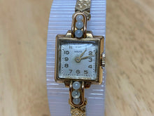 Load image into Gallery viewer, Vintage Provita Lady 10k Gold Filled Band Square Hand-Wind Mechanical Watch Hour
