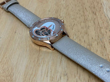 Load image into Gallery viewer, Stuhrling Men Lady 20 Jewels Skeleton Rose Gold Self-Wind Automatic Watch Hours

