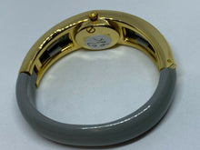 Load image into Gallery viewer, Vintage PAT Lady Gold Tone Gray Cuff Bangle Hand-Wind Up Mechanical Watch Hours
