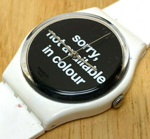 Load image into Gallery viewer, Swatch Swiss "Sorry Not Available In Colour" Mens Quartz Watch Hours~New Battery
