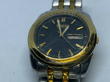 Load image into Gallery viewer, Citizen Eco-Drive E101-S056535 Mens Dual Tone Analog Quartz Watch Hours~Day Date
