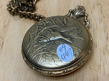 Load image into Gallery viewer, VTG Pencron Mens Wide Life Theme Swiss Half-Hunter Hand-Wind Pocket Watch Hours
