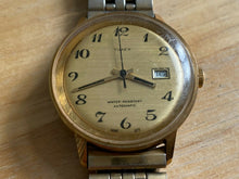 Load image into Gallery viewer, Vintage Timex Viscount Mens Gold Tone Self-Wind Automatic Mechanical Watch Hours
