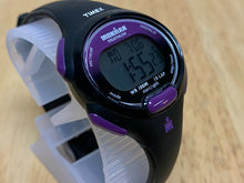 Load image into Gallery viewer, Timex Ironman Lady 100m Black Purple Digital Alarm Chrono Watch Hour~New Battery
