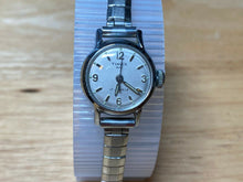 Load image into Gallery viewer, Vintage Timex 400 Lady 17J Classic Silver Stretch Band Hand-Winding Watch Hours
