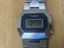 Load image into Gallery viewer, Vintage Timex Men Silver Slim Thin LCD Digital Quartz Watch Hour~Date~New Batter
