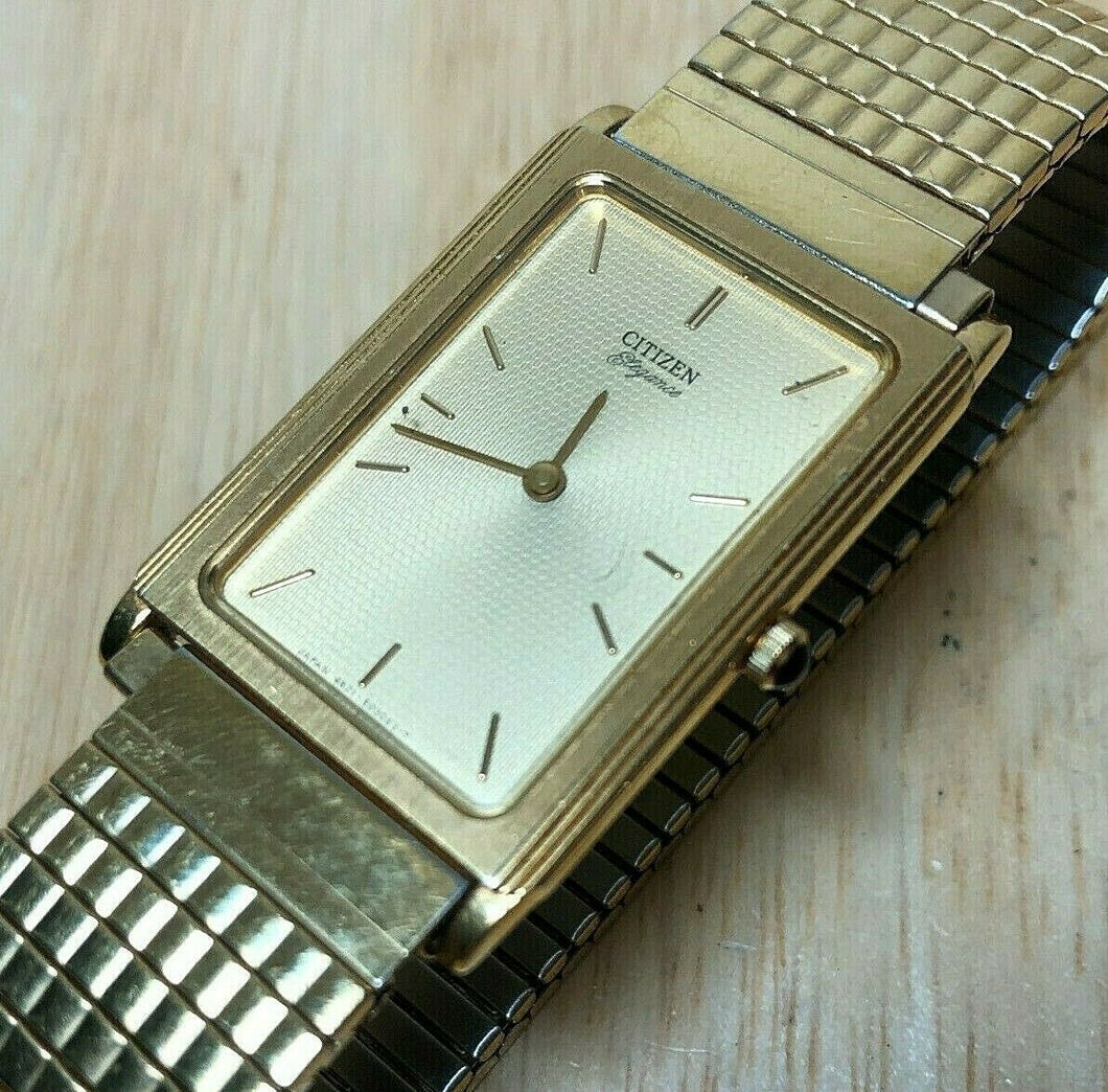 Vintage Citizen Elegance 4621 Men Ultra Thin Analog Quartz Watch Hour~New Batter
