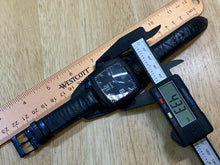 Load image into Gallery viewer, ESPRIT Men Lady Wide Leather Black Steel Barrel Analog Quartz Watch Hour~New Bat
