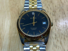 Load image into Gallery viewer, Vintage Benrus Men Fluted Bezel Diamond Analog Quartz Watch Hour~Date~New Batter
