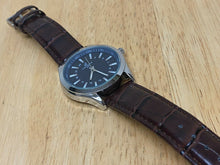 Load image into Gallery viewer, Unused Caribbean Joe Men Silver Blue Leather Analog Quartz Watch Hour~New Batter
