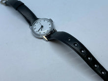 Load image into Gallery viewer, Vintage Timex Lady Classic Silver White Leather Hand-Wind Mechanical Watch Hours
