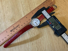 Load image into Gallery viewer, Timex Lady 30m Silver White Leather Band Analog Quartz Watch Hours~New Battery
