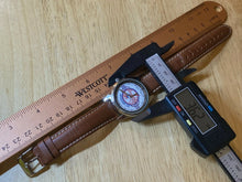 Load image into Gallery viewer, Yankees 100 Anniversary Game Time Men Leather Analog Quartz Watch Hours~New Batt
