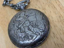 Load image into Gallery viewer, VTG Andre Rivalle Men 17J Silver Hunting Half-Hunter Hand-Wind Pocket Watch Hour
