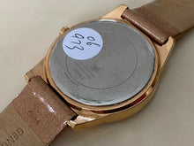 Load image into Gallery viewer, GUESS Lady Gold Tone Large Crystals Leather Analog Quartz Watch Hour~New Battery
