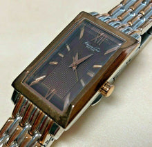 Load image into Gallery viewer, Kenneth Cole KC4622 Dual Tone Steel Rectangle Analog Quartz Watch Hours~New Batt
