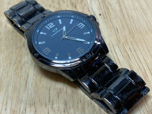 Load image into Gallery viewer, Viewpoint VP Mens All Black Textured Dial Analog Quartz Watch Hours~New Battery
