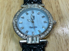 Load image into Gallery viewer, Victoria Wieck Bling Crystals MOP Leather Analog Quartz Watch Hours~New Battery
