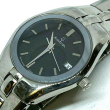 Load image into Gallery viewer, Accutron Bulova Swiss Lady Sapphire Steel Analog Quartz Watch Hour~Date~New Batt
