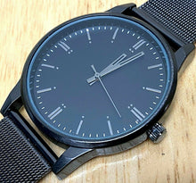 Load image into Gallery viewer, FMD Mens All Black Japan Movt Mesh Band Analog Quartz Watch Hours~New Battery
