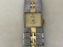 Load image into Gallery viewer, Vintage Le Baron Hong Kong Lady Dual Tone Square Hand-Wind Mechanical Watch Hour
