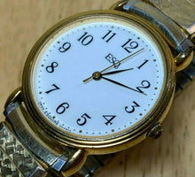 Load image into Gallery viewer, ESQ Movado Swiss Men 50m Gold Tone Stretch Analog Quartz Watch Hours~New Battery
