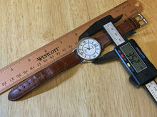 Load image into Gallery viewer, Timex Indiglo Mens 30m Silver Tone Leather Analog Quartz Watch Hours~New Battery
