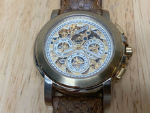 Load image into Gallery viewer, Unbranded Men 20 Jewels Sapphire Golden Skeleton Automatic Self-Wind Watch hour
