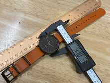 Load image into Gallery viewer, Timex Indiglo Mens 41mm Orange NATO Black Analog Quartz Watch Hours~New Battery
