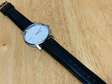 Load image into Gallery viewer, ARVO Mens Japan Movt Silver White Leather Analog Quartz Watch Hours~New Battery
