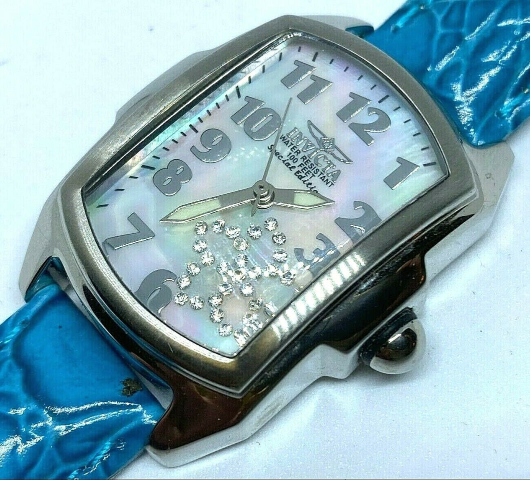 Invicta 0866 Tritnite Lady Star Rhinestone Analog Quartz Watch Hours~New Battery