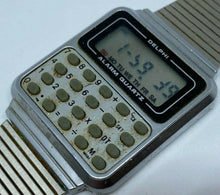 Load image into Gallery viewer, Vintage Delphi Men Slim Digital Calculator Quartz Watch Hours ~ For Parts Repair
