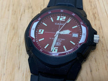 Load image into Gallery viewer, Casio HD MW-600 Mens 100m Black Red Analog Quartz Watch Hours~Date~New Battery
